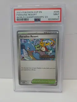 Pokemon Paradise Resort SVP 045 2023 World Championships - PSA 9 - Image 1
