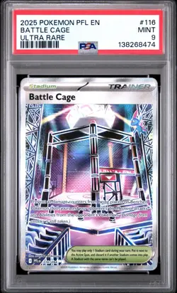 Pokemon Me02 PFL EN-Phantasmal Flames #116 Battle Cage UR PSA 9 - 138268474 - Image 1