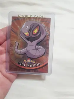 ARBOK Pokemon 1999 Topps #24 Black Logo TV Animation Edition Textured HOLO Foil - Image 1