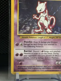 Mewtwo 10/102 Base Set Unlimited Holo Rare Pokemon TCG 1999 WOTC - Image 5