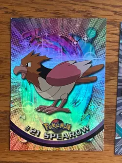 Topps TV Animation - Spearow #21 - BLUE Logo - Holo FOIL Pokemon Series 1 - NM - Image 1
