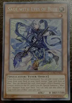 Sage with Eyes of Blue LCKC-EN015 Secret Rare Yugioh Mint - Image 1