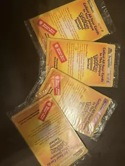 Very rare! Set of 4 SEALED Black Star Promo WB Movie Pokemon Cards! - Image 1