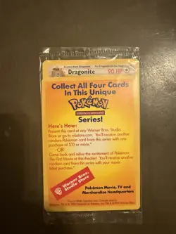 Very rare! Set of 4 SEALED Black Star Promo WB Movie Pokemon Cards! - Image 2