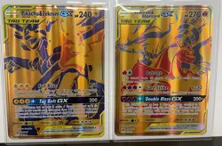 Pokemon Tag Team Reshiram Charizard SM247 & Pikachu Zekrom SM248 GX Jumbo Card - Image 1