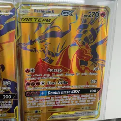 Pokemon Tag Team Reshiram Charizard SM247 & Pikachu Zekrom SM248 GX Jumbo Card - Image 3