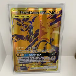 Pokemon Tag Team Reshiram Charizard SM247 & Pikachu Zekrom SM248 GX Jumbo Card - Image 4