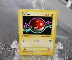 Pokemon TCG Voltorb Card 67/102 Base Set 1st Edition Shadowless Common LP+ 1999 - Image 4