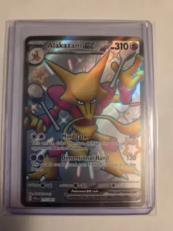 Pokemon TCG Alakazam EX Full Art Shiny Ultra Rare Paldean Fates 215/091 NM - Image 1