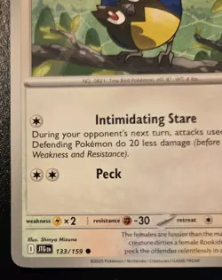Hop's Rookidee 133/159 Common Scarlet & Violet: Journey Together Pokemon TCG - Image 4