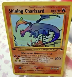 Fan Made Art Pokemon Shining Charizard 107/105 1st Edition Secret Rare - Image 2