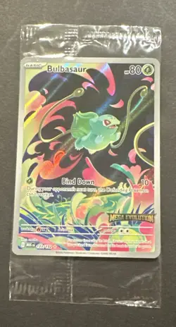 2025 POKEMON MEGA EVOLUTION BULBASAUR ILLUSTRATION RARE PROMO! - Image 1