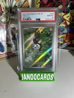 Pokemon TCG Emolga 2025 Art Rare #116 PSA 10 Gem Mint JPN - Image 1