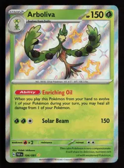 Arboliva 104/091 Pokemon SV: Paldean Fates Shiny Rare NM - Image 1