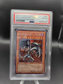 Yu-Gi-Oh Forbidden Memories Red-Eyes Black Metal Dragon FMR-001 PSA 6 - Image 1