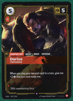 Darius - Trifarian - Origins OGN #27 - Riftbound: League of Legends TCG Card - Image 2