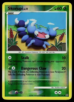 Pokemon Card - Skorupi Stormfront 73/100 Common Reverse Holo - Image 1