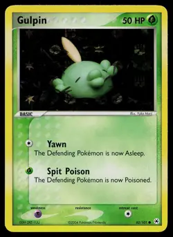 Pokemon Card - Gulpin Hidden Legends 62/101 Common Reverse Holo - Image 1