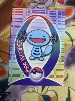 #194 Wooper topps johto Series Topps Pokemon Card 2001 Sticker 38/62 - Image 1