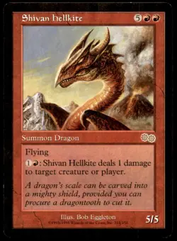 Shivan Hellkite LP Light Play Urza's Saga MTG [6240] - Image 1