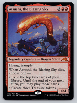 Atsushi, the Blazing Sky FOIL - Kamigawa: Neon Dynasty MTG - Image 1