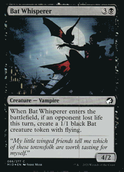 FOIL Bat Whisperer Innistrad: Midnight Hunt Regular - Image 1