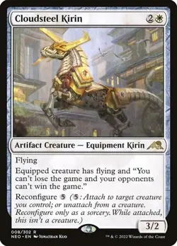 MTG Magic the Gathering Cloudsteel Kirin (8/606) Kamigawa Neon Dynasty NM - Image 1