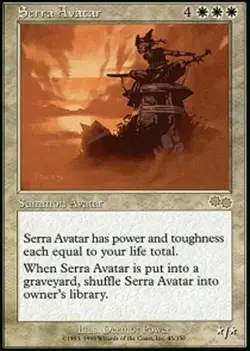 [1x] Serra Avatar Heavy Play, English Urza's Saga MTG Magic - Image 1