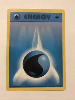 1st Edition Water Energy Base Set 102/102 Pokemon TCG Shadowless - Image 1