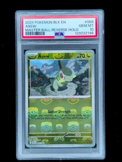 Axew 69 Master Ball Pokemon Black Bolt BLK 2025 PSA 10 🔥🔥🔥 - Image 1