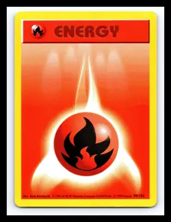 💥 Fire Energy | Pokemon TCG 1999 | (Shadowless Base Set) Vintage # 96/102 - Image 1