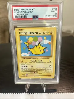 Pokemon XY Evolutions Flying Pikachu 110/108 Secret Rare PSA 9 2016 - Image 1