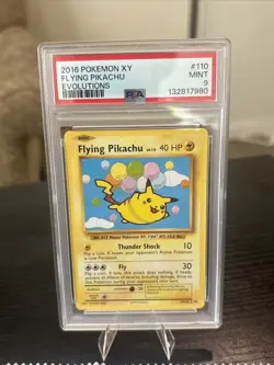 Pokemon XY Evolutions Flying Pikachu 110/108 Secret Rare PSA 9 2016 - Image 2