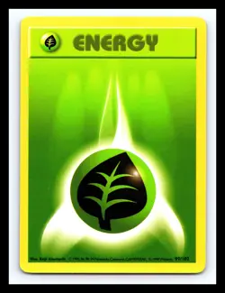 💥 Grass Energy | Pokemon TCG 1999 | (Shadowless Base Set) Vintage # 99/102 - Image 1