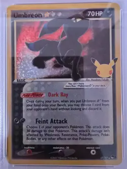 PSA 9 MINT Umbreon Gold Star #17/25 - Celebrations Classic Collection Pokemon TC - Image 2