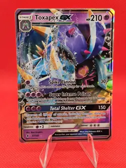 Pokemon TCG Toxapex GX Sun & Moon: Guardians Rising 57/145 Holo Ultra Rare - Image 1
