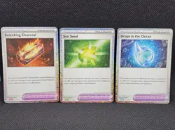 Pokemon TCG Drops Ocean 021/034 Sun Seed 027/034 Scorching Charcoal 026/034 NM/M - Image 1