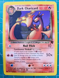 2000 Pokemon Team Rocket Unlimited #21 Dark Charizard Rare Pokemon Gaming - Image 3