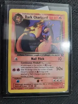 2000 Pokemon Team Rocket Unlimited #21 Dark Charizard Rare Pokemon Gaming - Image 5