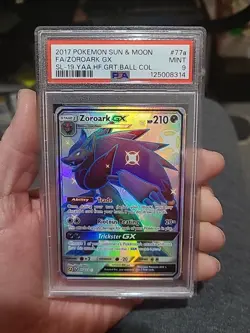 Pokemon TCG Zoroark GX #77a Shining Legends PSA 10 - Image 1