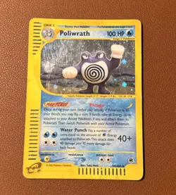 Pokemon TCG Poliwrath Holo 24/165 Expedition Base Set 2002 DMG - Image 1