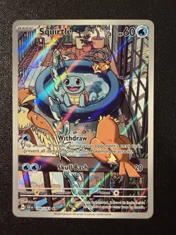 Pokemon TCG Squirtle Stellar Crown Illustration Card 148/142 - Image 1