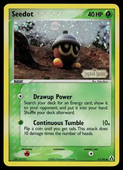 Pokemon Card - Seedot Legend Maker 61/92 Common Reverse Holo Stamped - Image 1