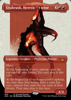 Urabrask, Heretic Praetor (468) x1 Borderless FOIL Streets of New Capenna NM MTG - Image 1