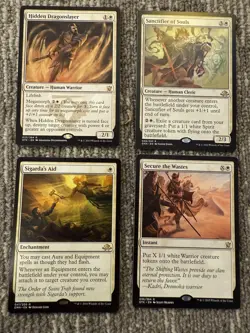 Magic The Gathering MTG White Rares Lot 4 Cards Sigarda's Aid Secure the Wastes - Image 1
