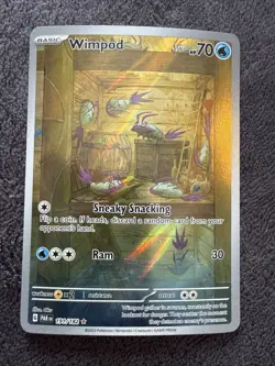 Pokemon TCG Wimpod 191/182 Sv04: Paradox Rift Illustration Rare Holo - Image 1