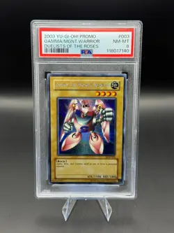 2003 YU-GI-OH! PROMO #003 GAMMA/MGNT.WARRIOR DUELISTS OF THE ROSES PSA 8 - Image 1