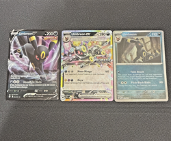 3-Card Umbreon V , Umbreon Ex (STAMPED), Umbreon (Poke Ball) POKEMON Card Lot - Image 1