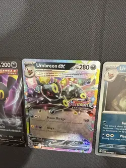 3-Card Umbreon V , Umbreon Ex (STAMPED), Umbreon (Poke Ball) POKEMON Card Lot - Image 5