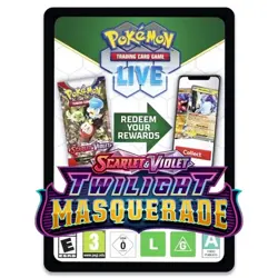 1x TWILIGHT MASQUERADE TCG LIVE CODE CARDS - DIGITAL DELIVERY VIA EBAY MSG - Image 1